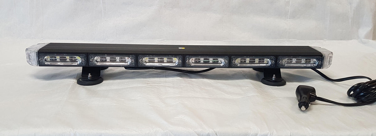 Mini Emergency 12 LED Light Bar - Magnetic Surface Mount - 12V Plug - Amber