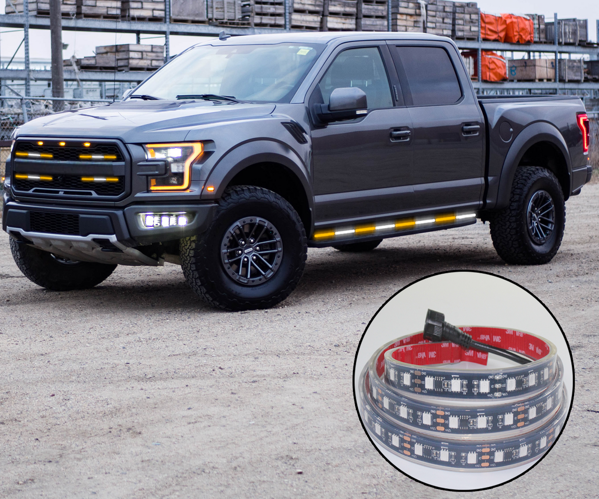 XRIDONSEN 2PCS 70 inch Truck Emergency Strobe Lights Strip 864 LED