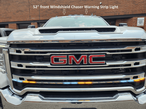 52" Generation III Chaser Warning Strip for Front Windshield