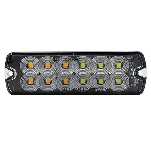 S6 Ultra Slim Double Row Super Bright Premium Green Warning Grille / Surface Mount Strobe Light